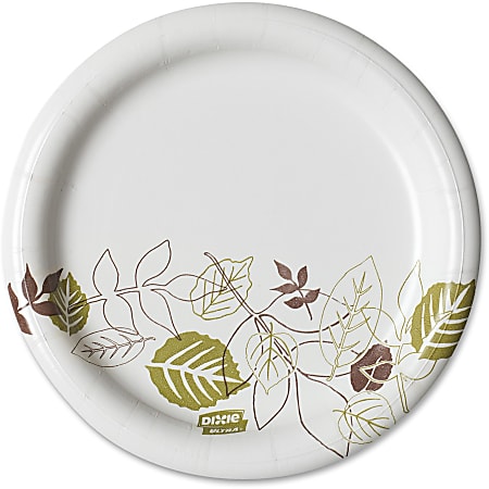 Dixie Ultra® Pathways 6" Heavyweight Paper Plates by GP Pro - 250 / Pack - Microwave Safe - 4 / Carton