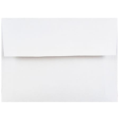 JAM Paper® Booklet Envelopes, #4 Bar (A1), Gummed Seal, White, Pack Of 25