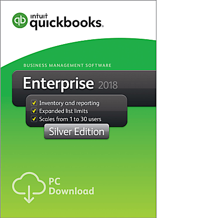 Intuit® QuickBooks® Desktop Enterprise Silver 2018, 4-Users