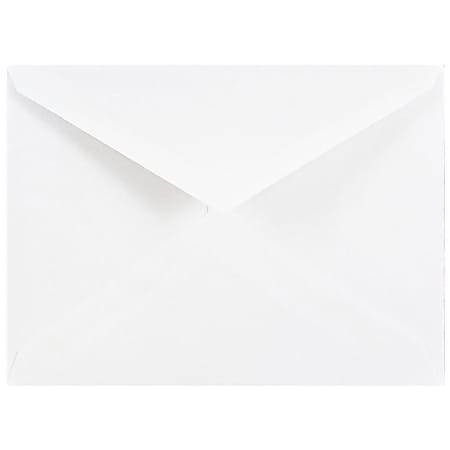JAM Paper® Booklet Invitation Envelopes, A2, Gummed Seal, White, Pack Of 25