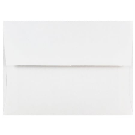 JAM Paper® Booklet Invitation Envelopes, A6, Gummed Seal, White, Pack Of 25