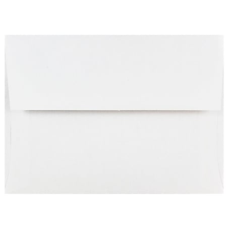 JAM Paper® Booklet Invitation Envelopes, A6, Gummed Seal, White, Pack Of 25