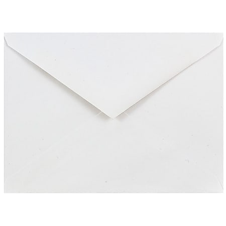 JAM Paper® Booklet Invitation Envelopes, A6, Gummed Seal, Regular White, Pack Of 25
