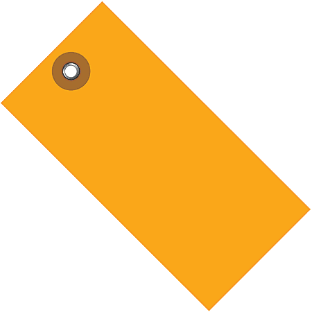 Office Depot® Brand Tyvek® Shipping Tags, 3 1/4" x 1 5/8", Orange, Case Of 100