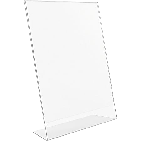 Lorell® L-base Acrylic Slanted Sign Holder Stand, 8-1/2"