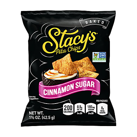 Stacy's® Cinnamon Sugar Pita Chips, 1.5 Oz, Pack Of 24