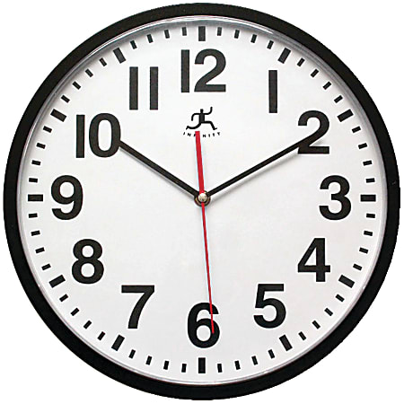 Infinity Instruments ITC Pure Wall Clock, 13", Black