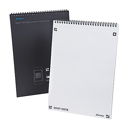Ampad® Shot Note Sketch Pad, 9" x 12", 40 Sheets, White