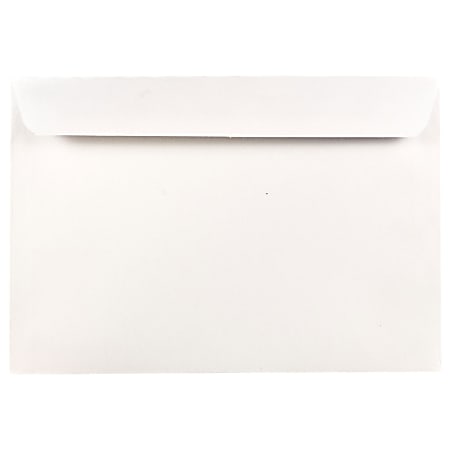 JAM Paper® Booklet Envelopes, 6 1/2" x 9 1/2", Gummed Seal, White, Pack Of 25