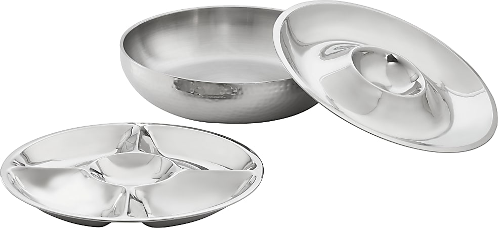 Vollrath Artisan PB0052A Stainless Steel Party Bowl Set, Silver