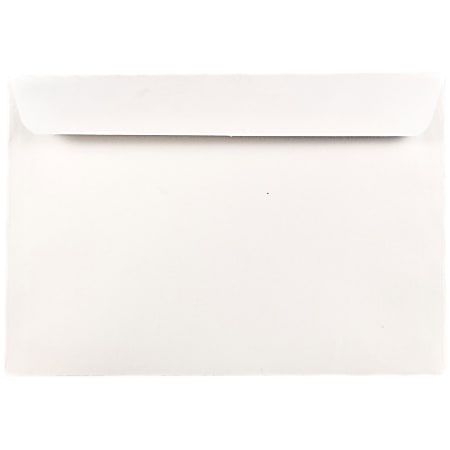 JAM Paper® Booklet Envelopes, 7 1/2" x 10 1/2", Gummed Seal, White, Pack Of 25
