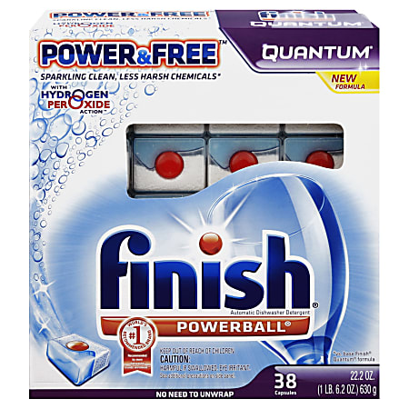 Finish® Quantum® Power & Free™ Dishwashing Tabs, 14.6 Oz, 38 Tabs