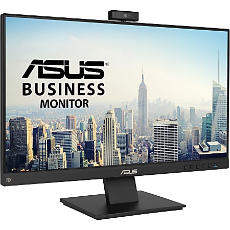 Asus BE24EQK 24" Class Webcam Full HD LCD Monitor - 16:9 - Black - 23.8" Viewable - In-plane Switching (IPS) Technology - WLED Backlight - 1920 x 1080 - 16.7 Million Colors - 300 Nit Maximum - 5 ms - GTG Refresh Rate - Speakers - HDMI - VGA - DisplayPort