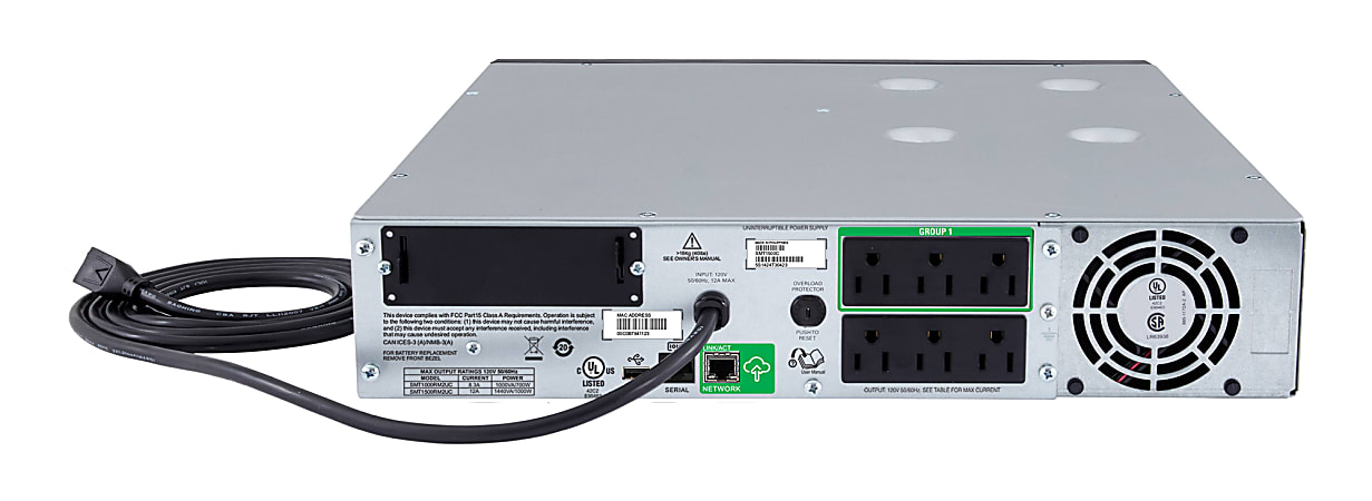 ras zuigen Leerling APC Smart UPS 6 Outlet Rack Mount Uninterruptible Power Supply 1440VA1000  Watts SMT1500RM2UC - Office Depot