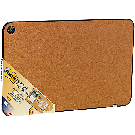 Post it Sticky Cork Bulletin Board 22 x 36 Aluminum Frame With