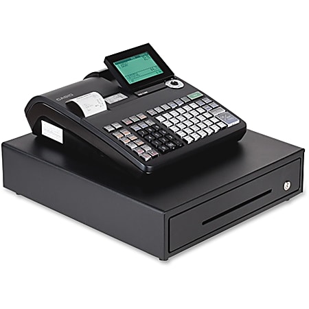 Casio® PCR-T2300 Electronic Cash Register With LCD Display, Black