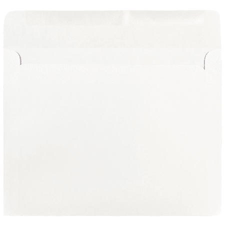 JAM Paper® Booklet Envelopes, #9, Gummed Seal, White, Pack Of 25