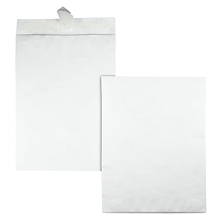 Office Depot® Brand 10" x 13" Catalog Envelopes, Tyvek®, Clean Seal, White, Box Of 50