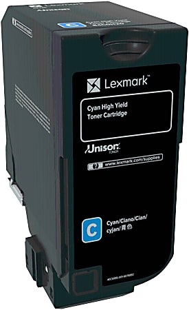 Lexmark Original Toner Cartridge - Cyan - Laser - High Yield