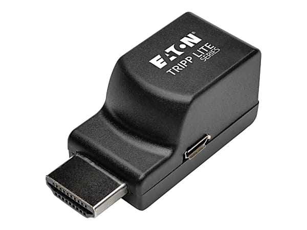 Tripp Lite HDMI over Cat5/6 Passive Extender Low-Profile Remote Receiver for Video/Audio Up to 100 ft. (30 m) TAA - 1 Output Device - 100 ft Range - 1 x Network (RJ-45) - 1 x USB - 1 x HDMI Out - Full HD - 1920 x 1080 - Twisted Pair - Category 6