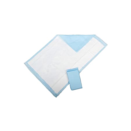 Medline Disposable Extra-Fluff Underpads, 30" x 30", Blue, Pack Of 10