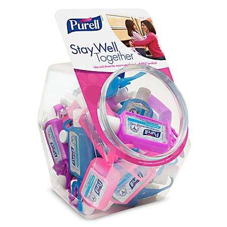 Purell® Advanced Instant Hand Sanitizer Gel In Jelly Wrap™ Carriers, 1 Oz, Assorted Colors, Bowl Of 25