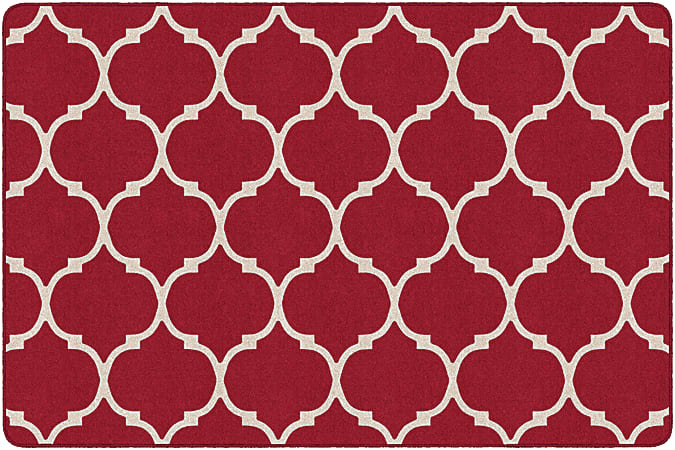 Flagship Carpets Moroccan Trellis Rectangular Rug, 72" x 108", Red