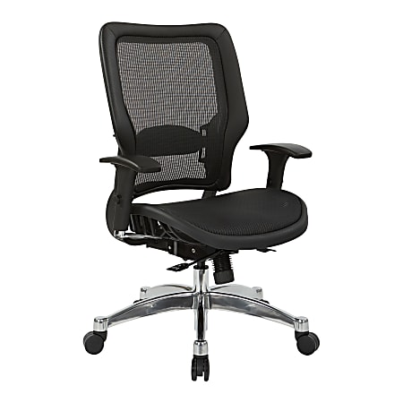 Office Star™ Space Seating 63 Series Ergonomic Vertical Mesh Mid-Back Chair, Black