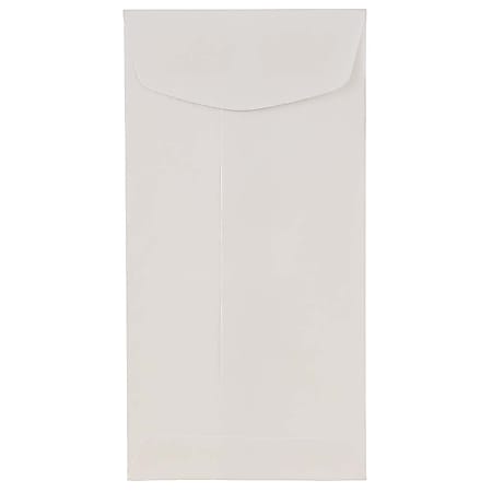 JAM Paper® Envelopes, Policy, #7 3/4, Gummed Seal, White, Pack Of 25