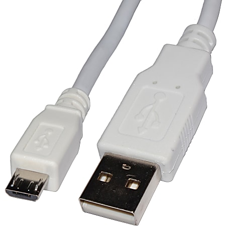 4XEM 10 FT Micro USB Cable - 10 ft USB Data Transfer Cable  - 4XMUSB10WH