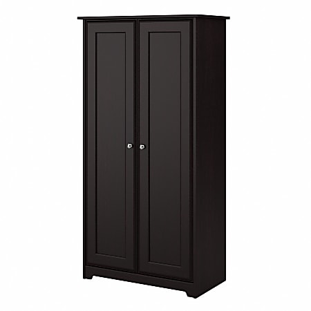 Bush Furniture Cabot Tall Storage Cabinet with Doors, Espresso Oak, Standard Delivery
