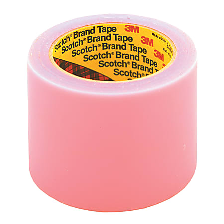 3M® 821 Label Protection Tape, 4" x 72 Yd., Pink, Case Of 8