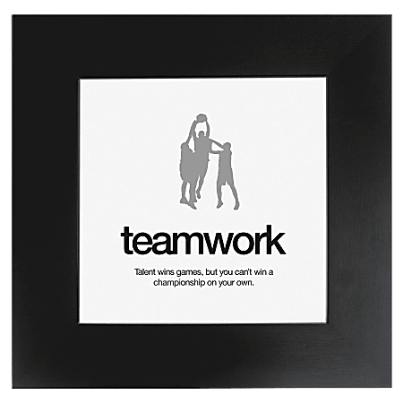 Seco Motivational Print, Teamwork, 20"H x 20"W, Black