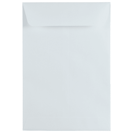 JAM Paper® Open-End 6 1/2" x 9 1/2" Catalog Envelopes, Gummed Seal, White, Pack Of 25