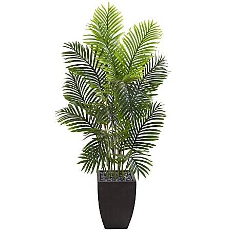 Nearly Natural Paradise Palm 66”H Artificial Tree With Square Planter, 66”H x 28”W x 28”D, Green