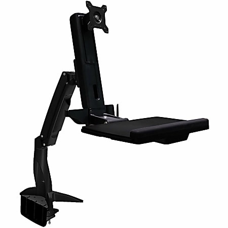 Amer AMR1ACWS - Mounting kit (articulating arm, pivot, desk mount, keyboard tray) - for LCD display / PC equipment - plastic, aluminum, steel - screen size: 24"