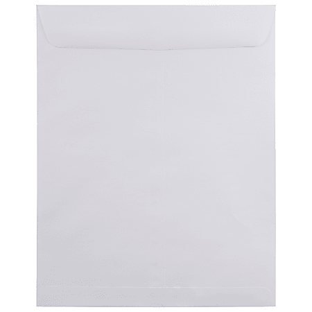 JAM Paper® Open-End 11 1/2" x 14 1/2" Catalog Envelopes, Gummed Seal, White, Pack Of 25