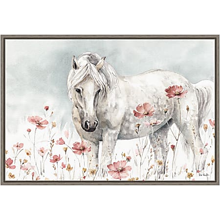 Amanti Art Wild Horses II by Lisa Audit Framed Canvas Wall Art Print, 16”H x 23”W, Greywash