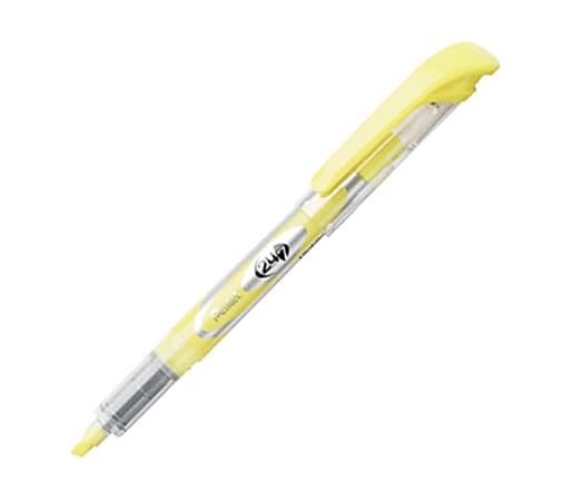 Pentel® 24/7 Highlighters, Pack Of 12, Chisel Point, Yellow Ink