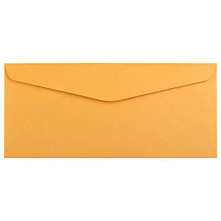 JAM PAPER #10 Business Commercial Envelopes, 4 1/8" x 9 1/2", Brown Kraft Manila, Pack Of 25