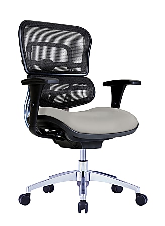 WorkPro 12000 Series Ergonomic MeshAntimicrobial Vinyl Mid Back