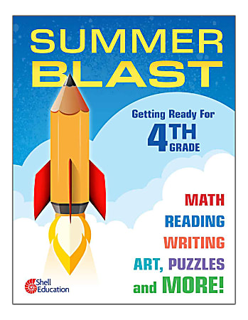 Shell Education Summer Blast Activity Book, Getting Ready For Grade 4