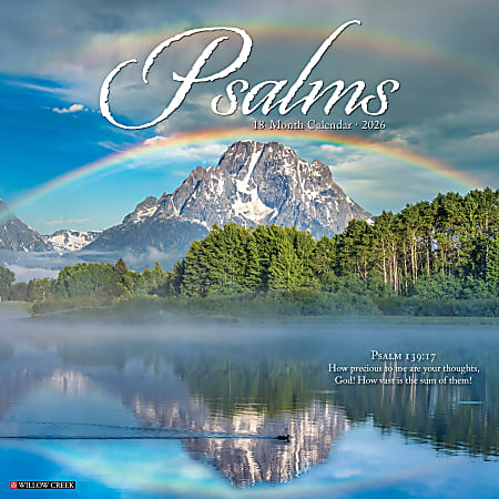 2026 Willow Creek Press Inspirational Monthly Wall Calendar, 12" x 12", Psalms, January To December, 52471