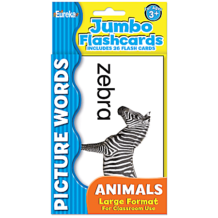 Eureka Jumbo Flash Cards, Picture Words Level 1, Pack Of 26