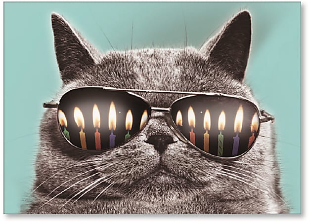Viabella Fun Birthday Greeting Card With Envelope, Candle
