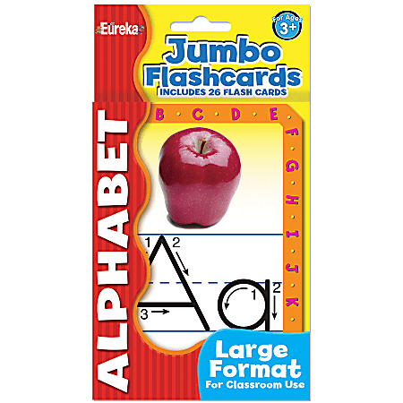 Eureka Jumbo Flash Cards, Alphabet, Pack Of 26