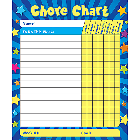 Eureka Basic Chores Chore Charts, Pack Of 25