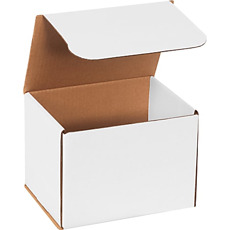 Office Depot® Brand Corrugated Mailers 8" x 6" x 6", White, Bundle of 50