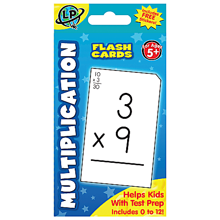 Learning Playground Flash Cards, Multiplication, Pack Of 55