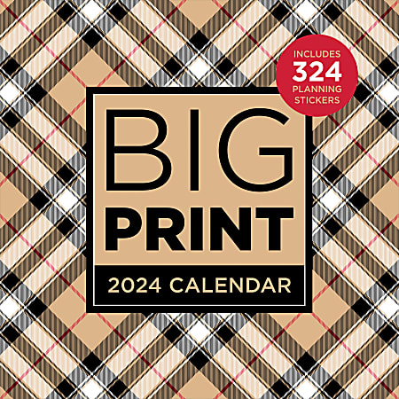 2024 TF Publishing Art & Design Wall Calendar, 12” x 12”, Big Print, January To December